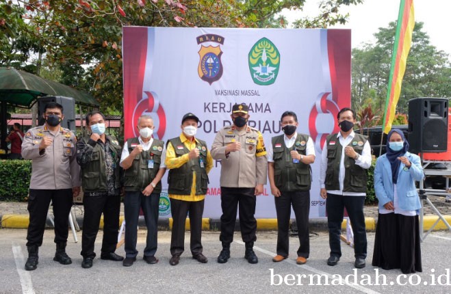 Gandeng Unri, Polda Riau Dorong Percepatan Herd Immunity Kampus