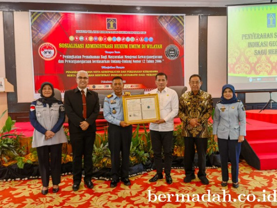 Terima Sertifikat IG Sagu, Meranti jadi Kabupaten Pertama di Riau