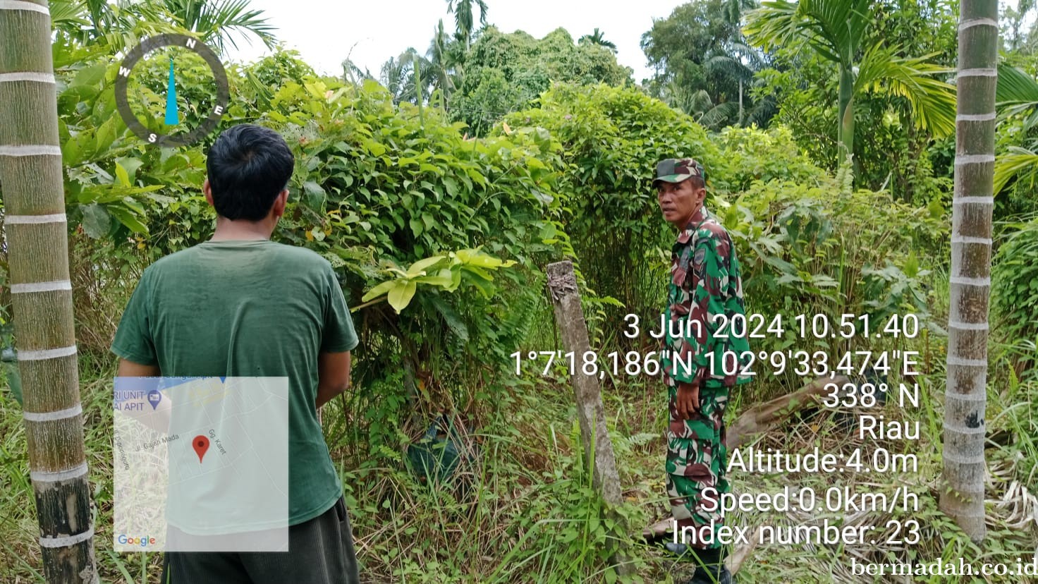 Penanggulangan Karhutla di Wilayah Koramil 02/Sungai Apit Senin 3 Juni