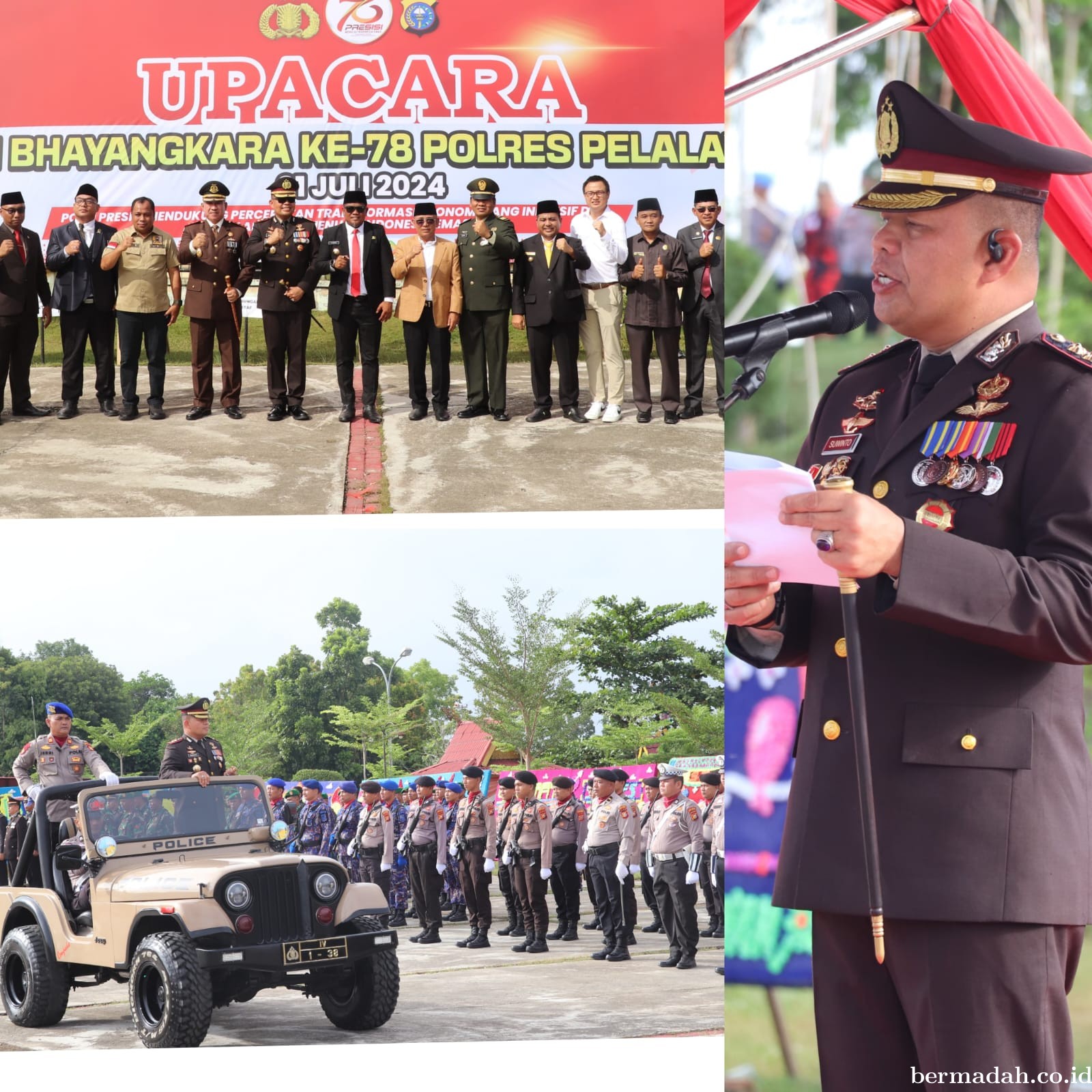 Peringatan HUT Bhayangkara ke-78 di Pelalawan, Polres Pelalawan Komitmen Polri Presisi