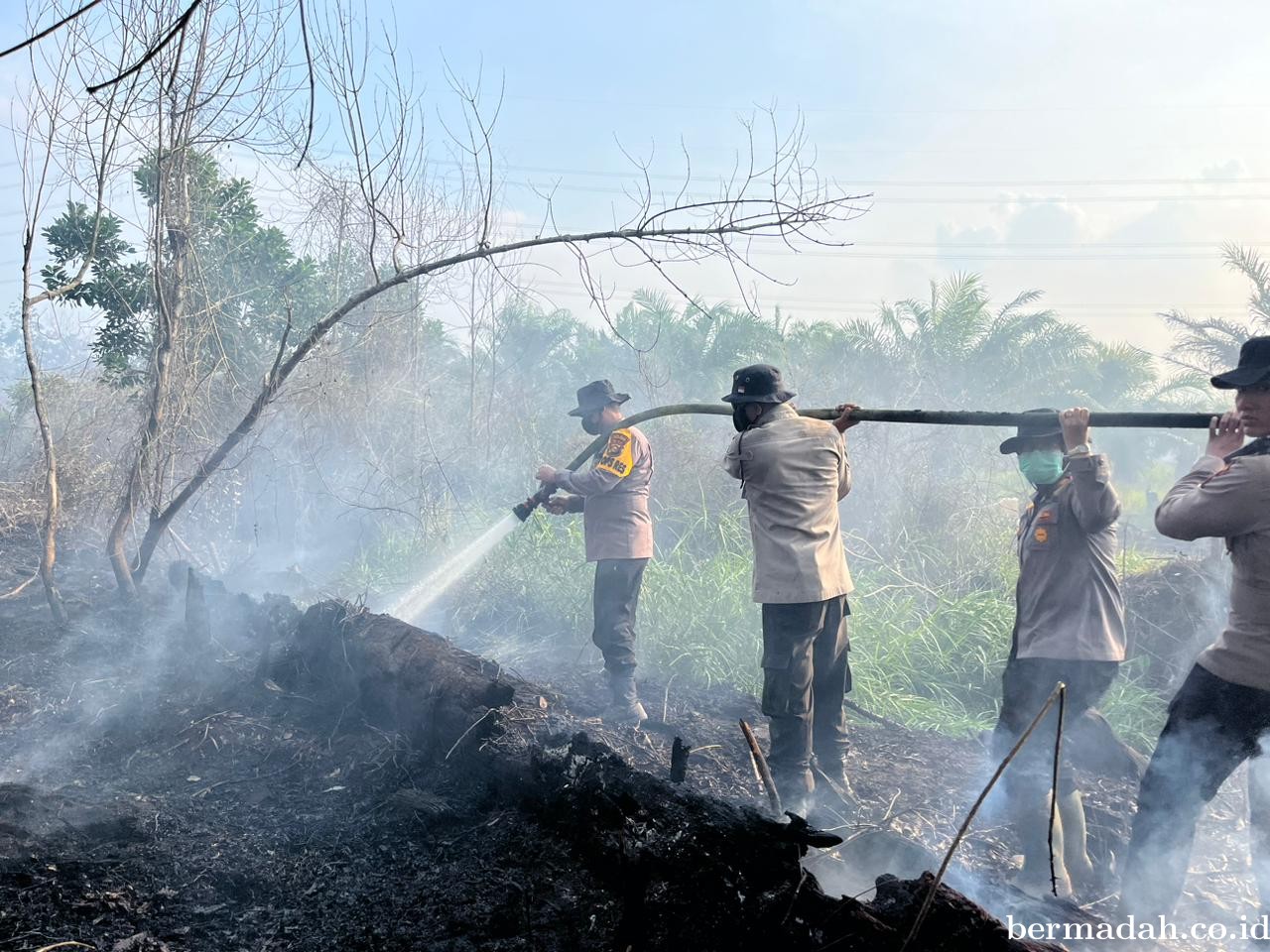 Operasi Gabungan Pemadaman Karhutla Berhasil, Dipimpin Kapolres Pelalawan