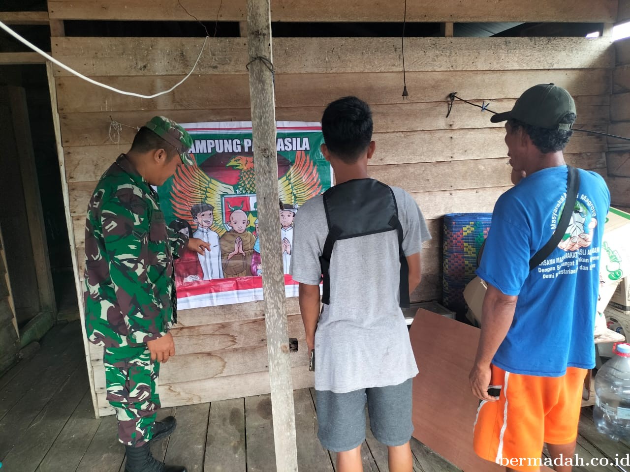 Rabu 31 Juli Babinsa Koramil 02/SA Komsos dan Sosialisasi Tentang Nilai-Nilai Pancasila