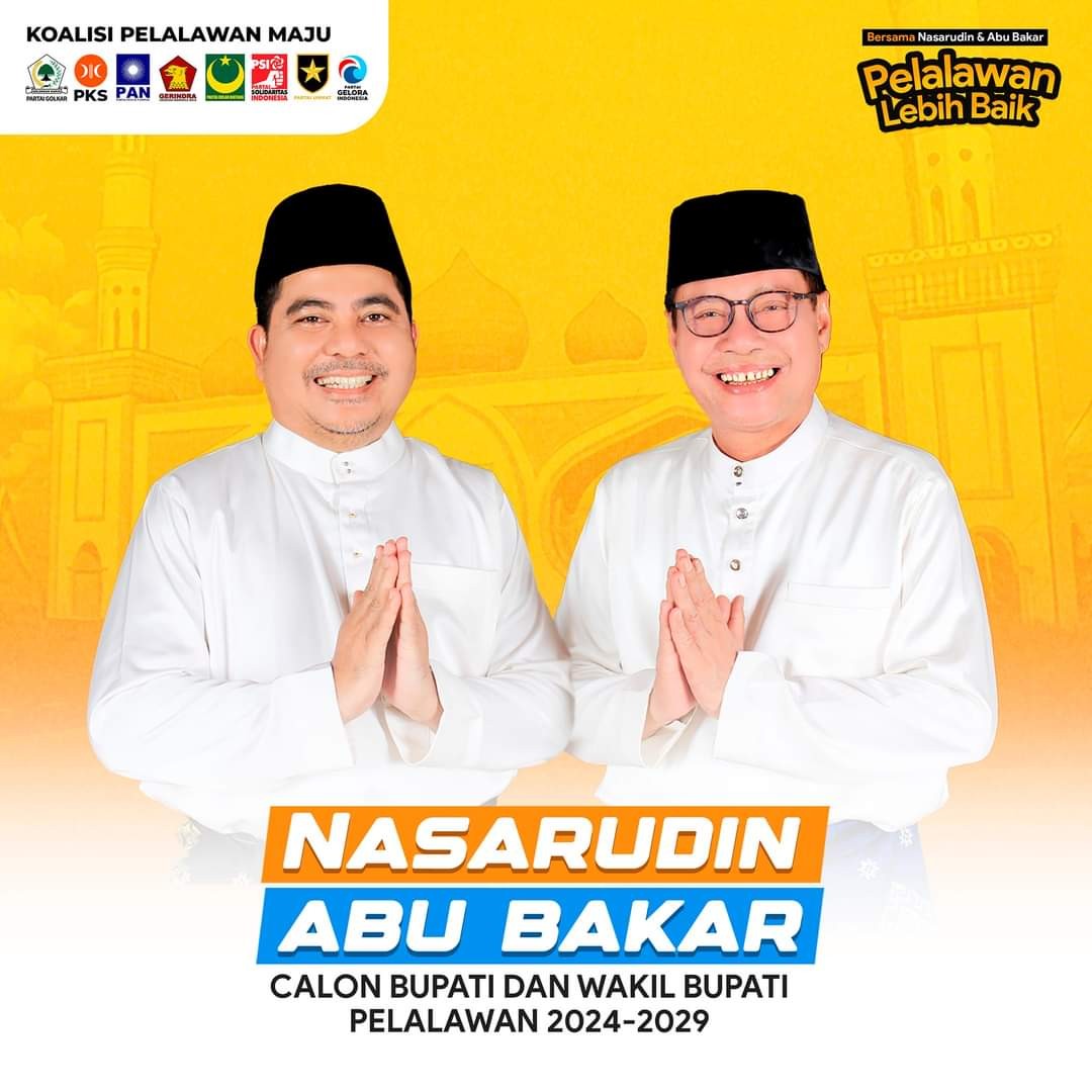 Nasarudin-Abu Bakar Mendaftar ke KPU Pelalawan, Jadi Pasangan Pertama di Pilkada 2024