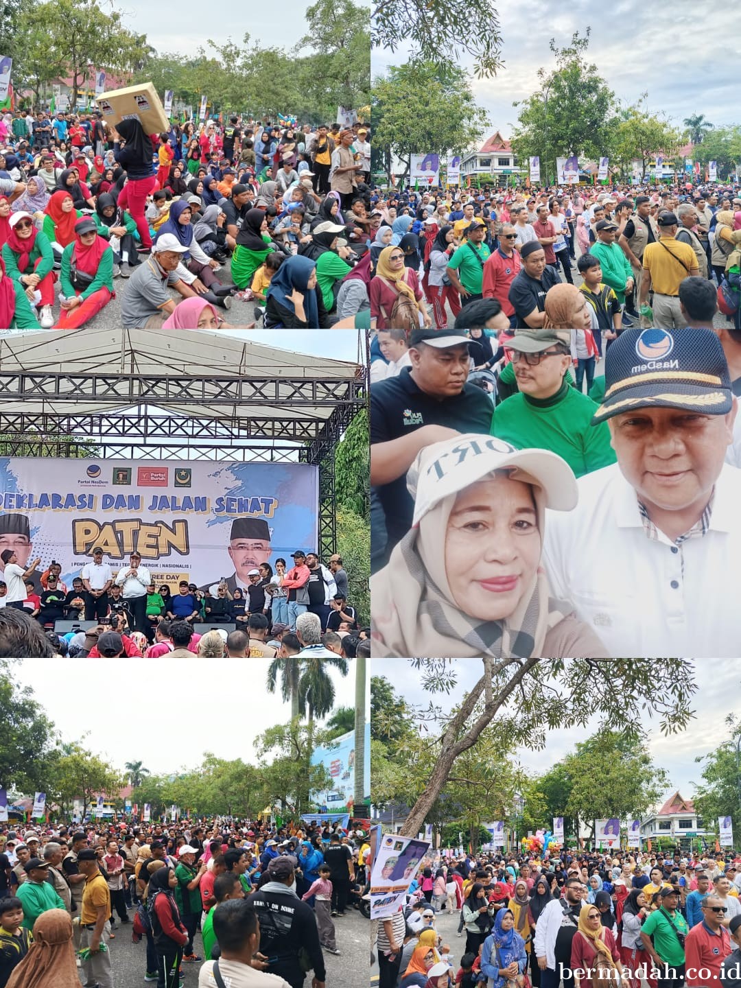 Ribuan Massa Hadiri Deklarasi dan Jalan Sehat Pasangan Balon Walikota PATEN untuk Pekanbaru