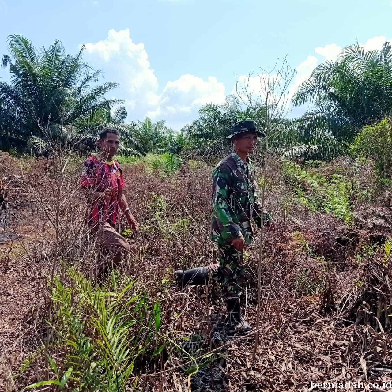 Penanggulangan Karhutla di Wilayah Koramil 02/Sungai Apit, Senin 16 September