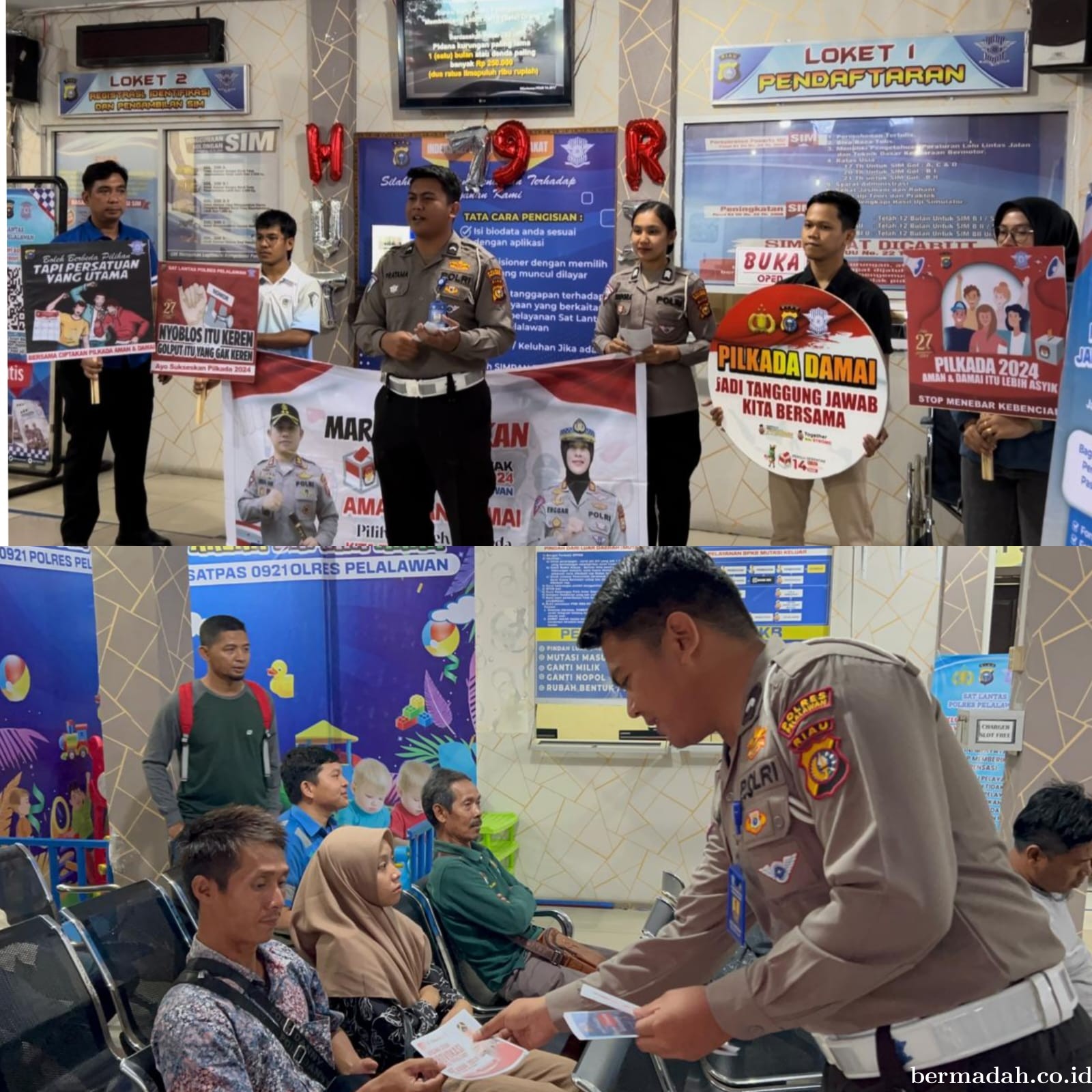 Satlantas Polres Pelalawan Luncurkan Program Cooling System untuk Pilkada 2024 yang Damai