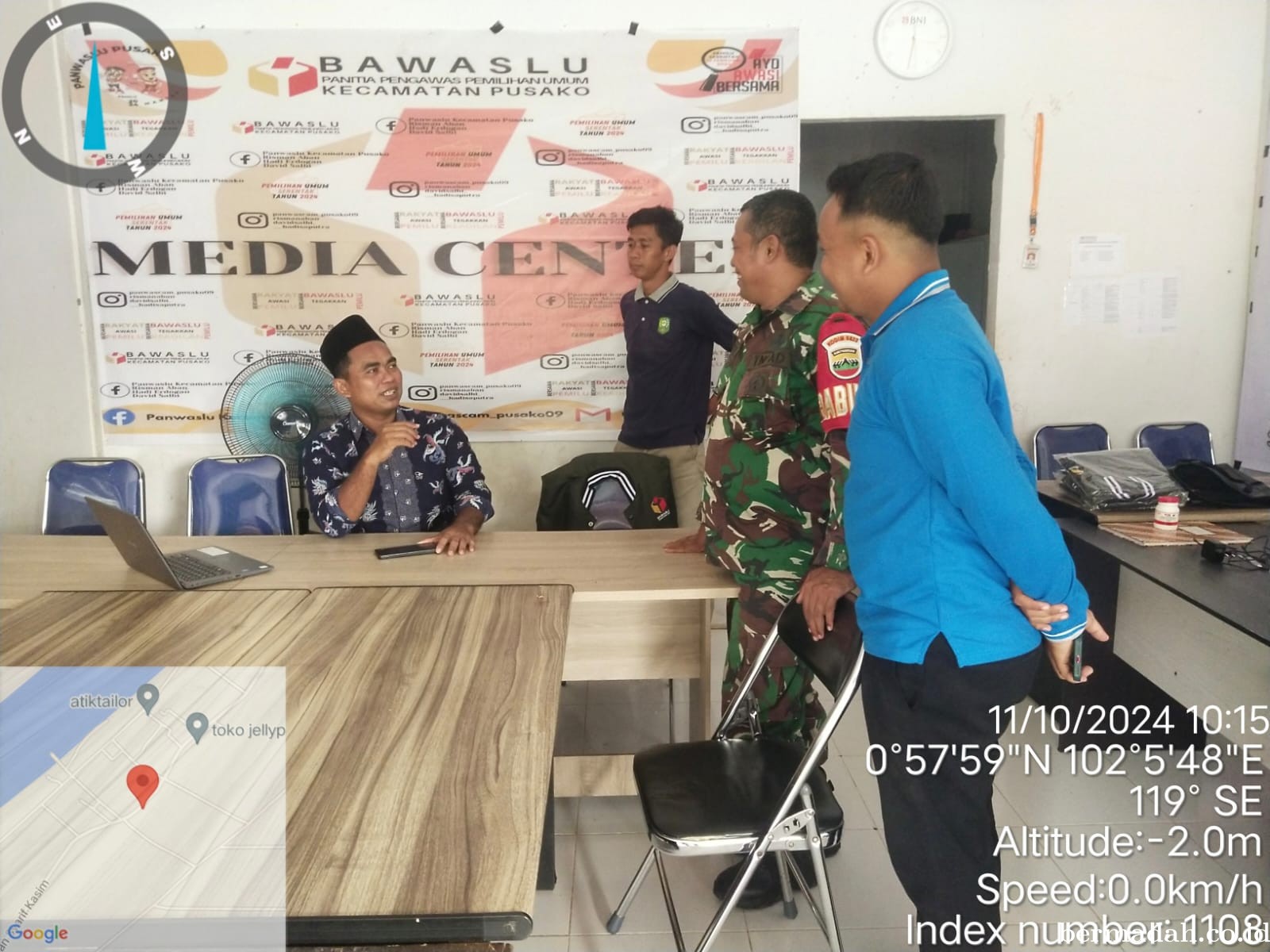 Jumat 11 Oktober, Koramil 02/Sungai Apit Monitoring Pentahapan Pemilukada 2024