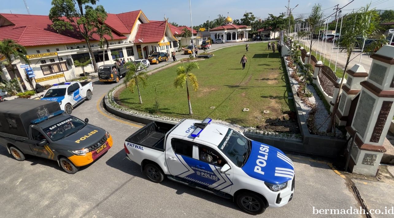 Polres Pelalawan Gelar Patroli Besar Jelang Pelantikan Presiden dan Pilkada Damai 2024