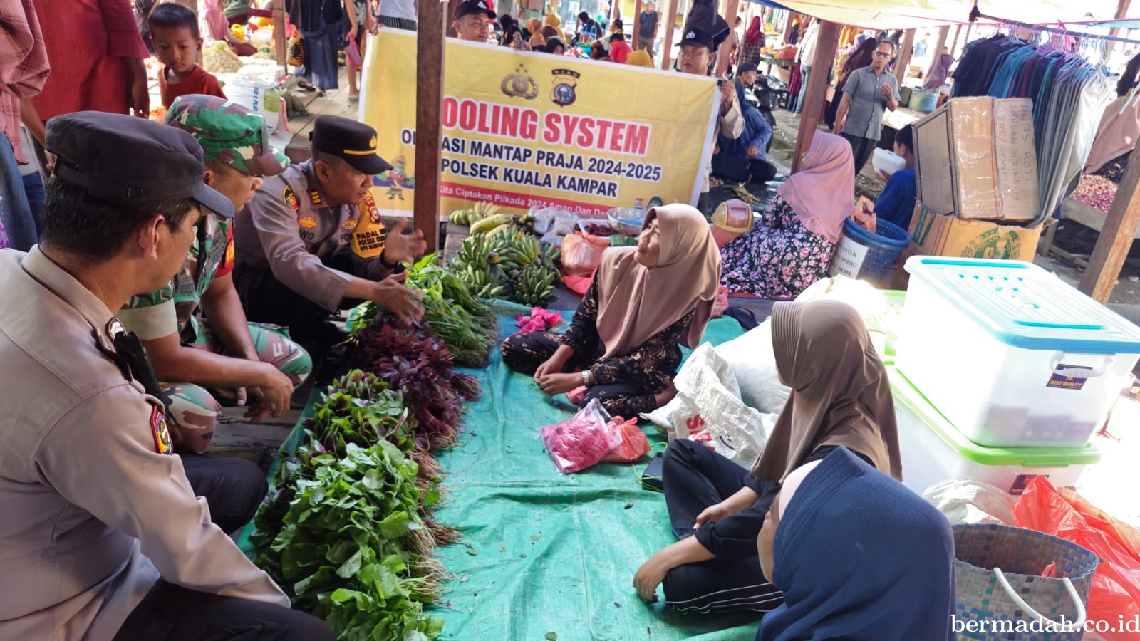 Polsek Kuala Kampar dan Koramil Perkuat Kamtibmas