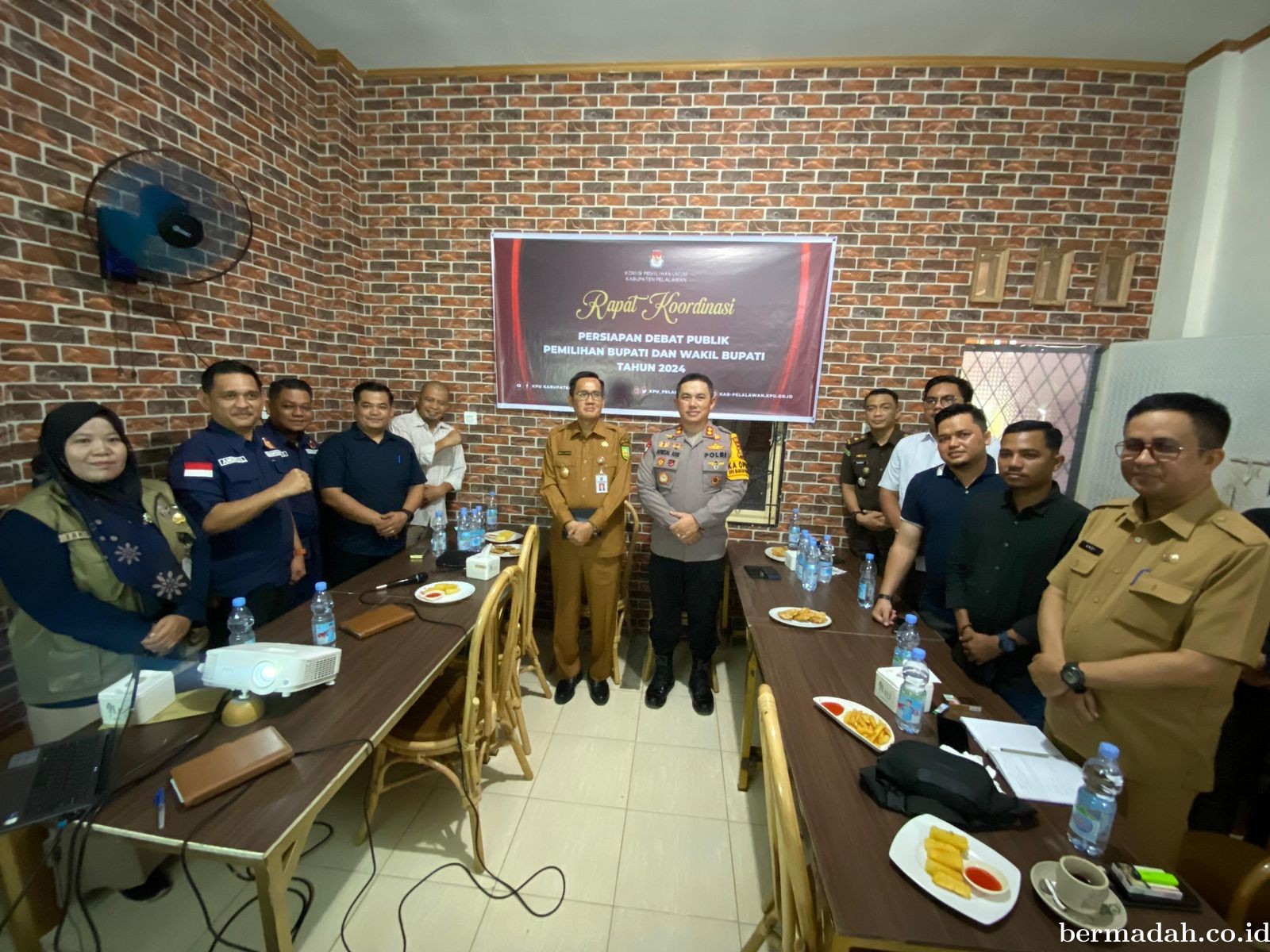 Persiapan Debat Publik Pilkada 2024 Pelalawan, KPU dan Polres Gelar Rakor Pengamanan