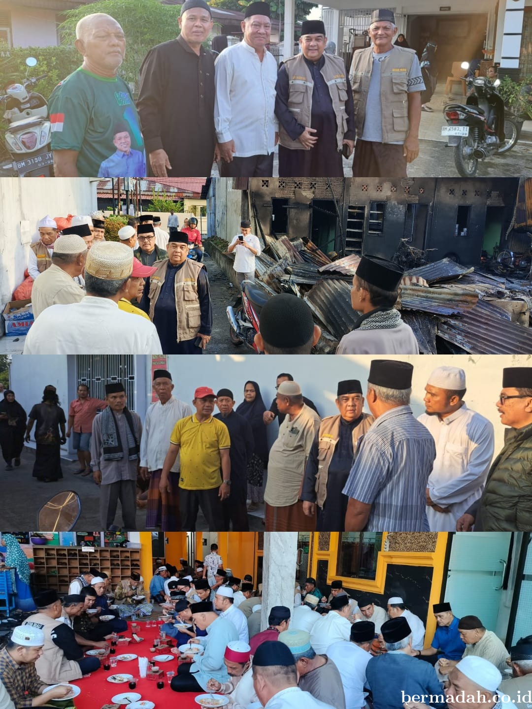 Calon Walikota Nomor 4 Ayah Kita Edy Nasution Kunjungi Rumah Ketua Masjid yang Tebakar