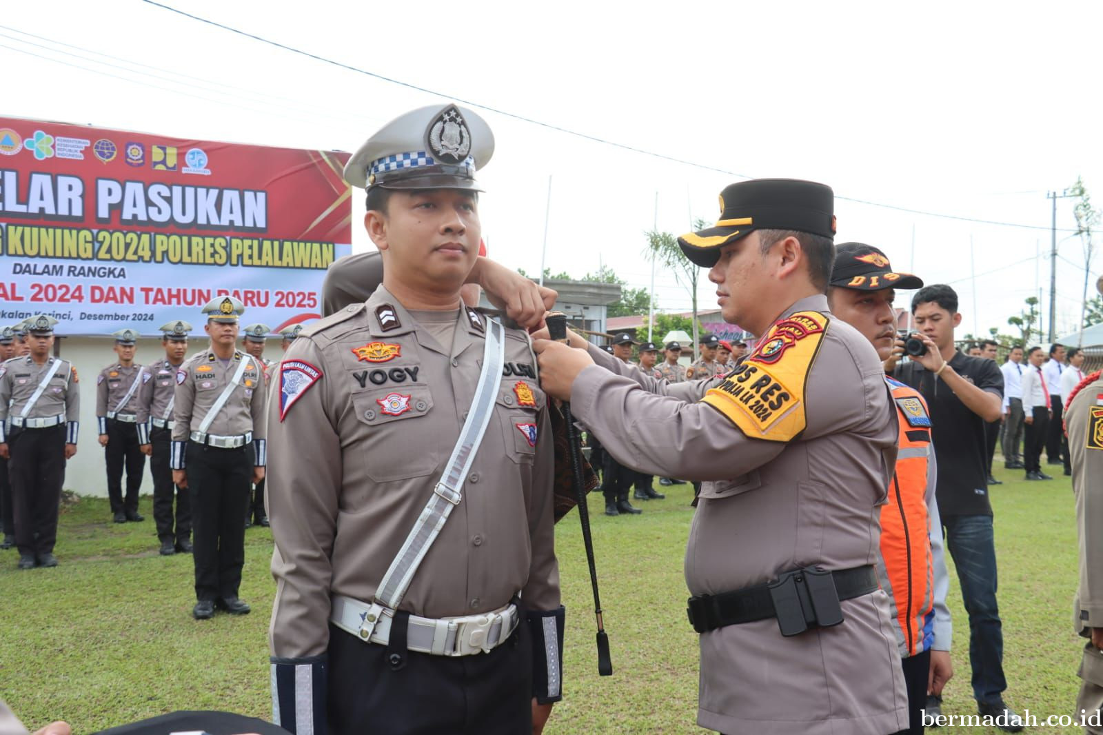 Kapolres Pelalawan Pimpin Apel Operasi Lilin Lancang Kuning 2024