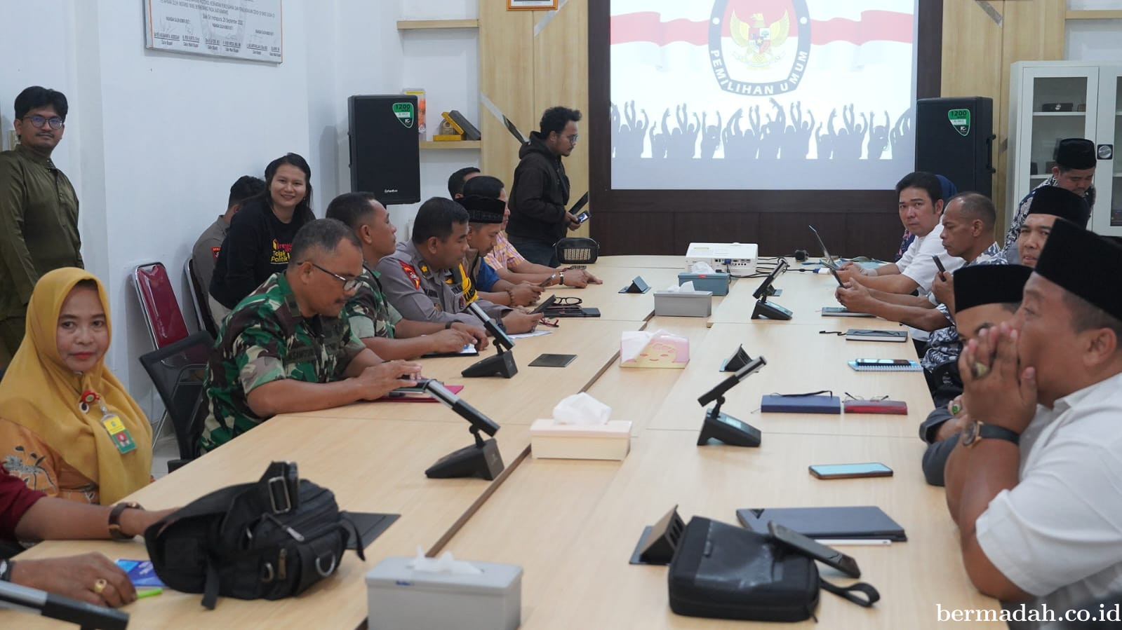 Kasdim 0322 Siak Ikuti Sosialisasi Pemungutan Suara Ulang Pemilihan Bupati dan Wakil Bupati Siak