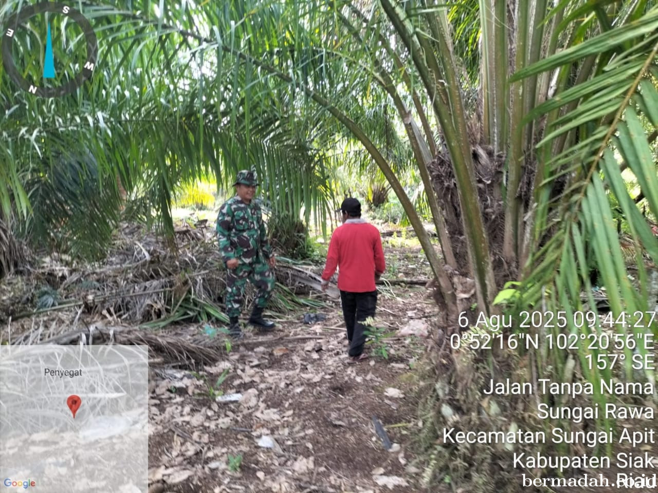 Penanggulangan Karhutla di Wilayah Koramil 02/Sungai Apit, Rabu 6 Agustus