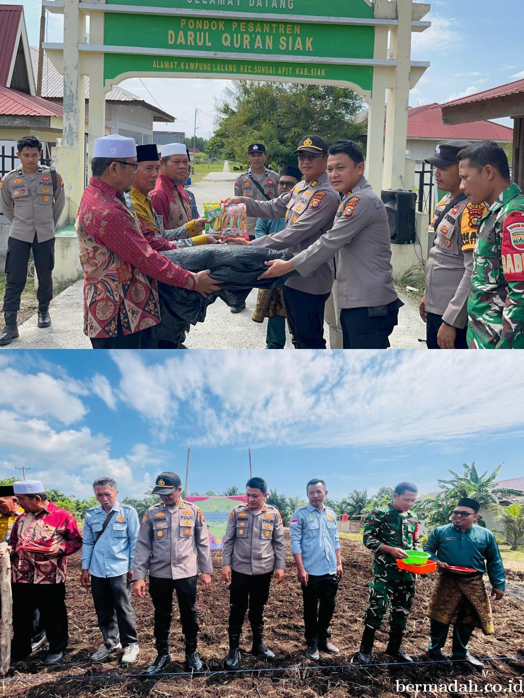 Giat Penanaman Jagung di Lahan Pondok Pesantren Darul Quran Kampung Lalang