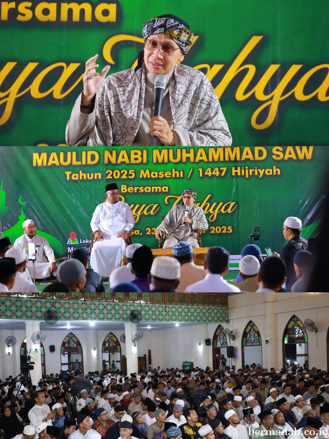 Ribuan Masyarakat Siak Ramaikan Maulid Nabi Muhammad SAW bersama Buya Yahya