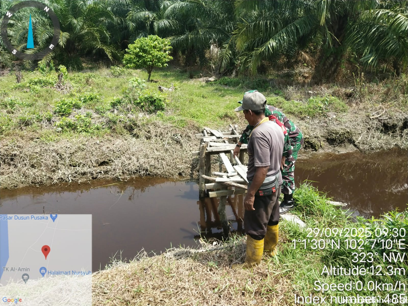 Penanggulangan Karhutla di Wilayah Koramil 02/Sungai Apit Senin 29 September