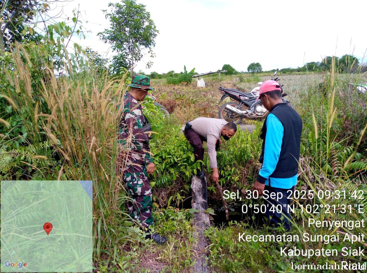 Penanggulangan Karhutla di *Wilayah Koramil 02/Sungai Apit, Selasa 30 September
