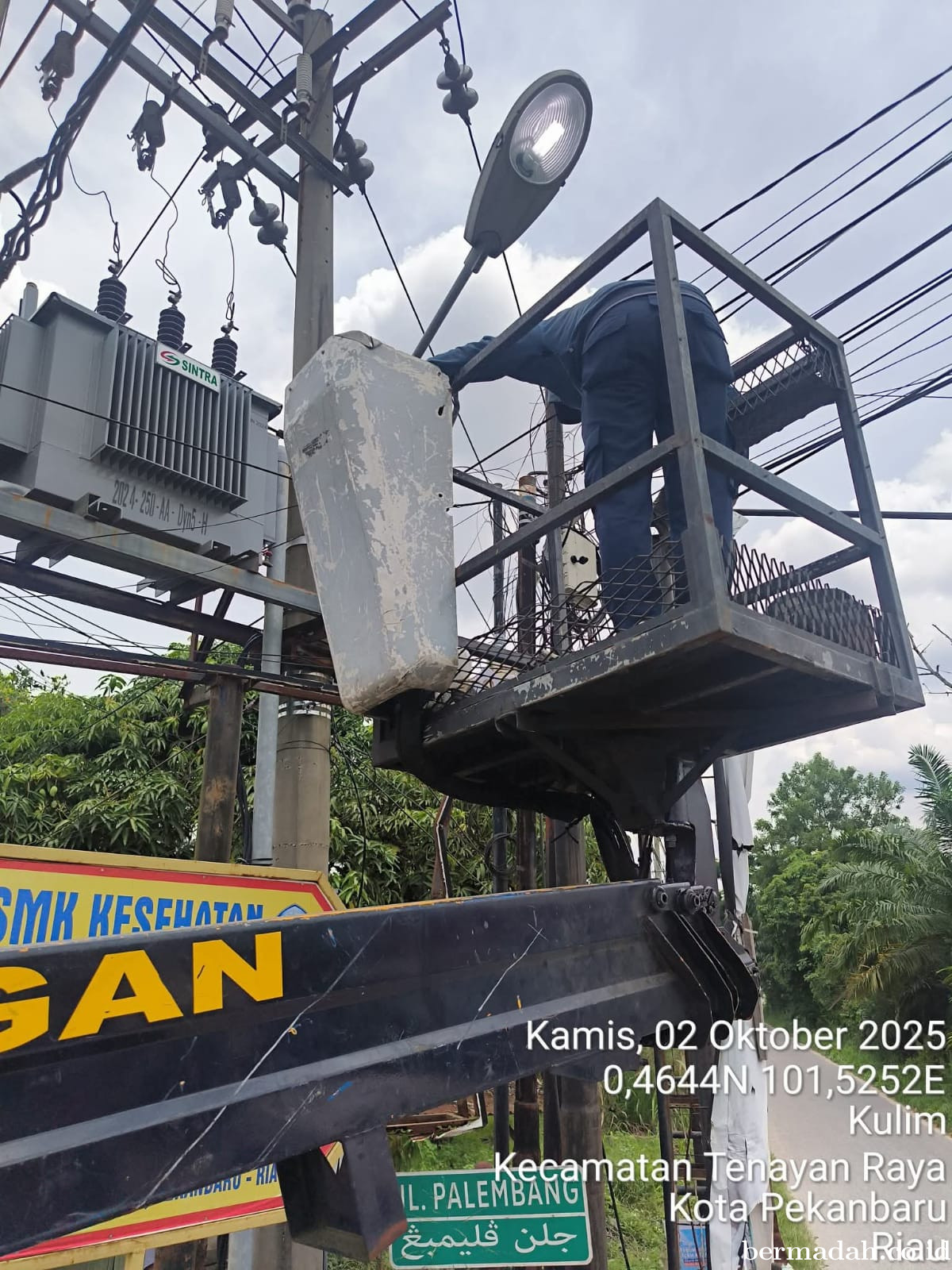 Warga Apresiasi Dishub Pekanbaru, Gerak Cepat Perbaiki Lampu Jalan di Simpang Palembang Kulim