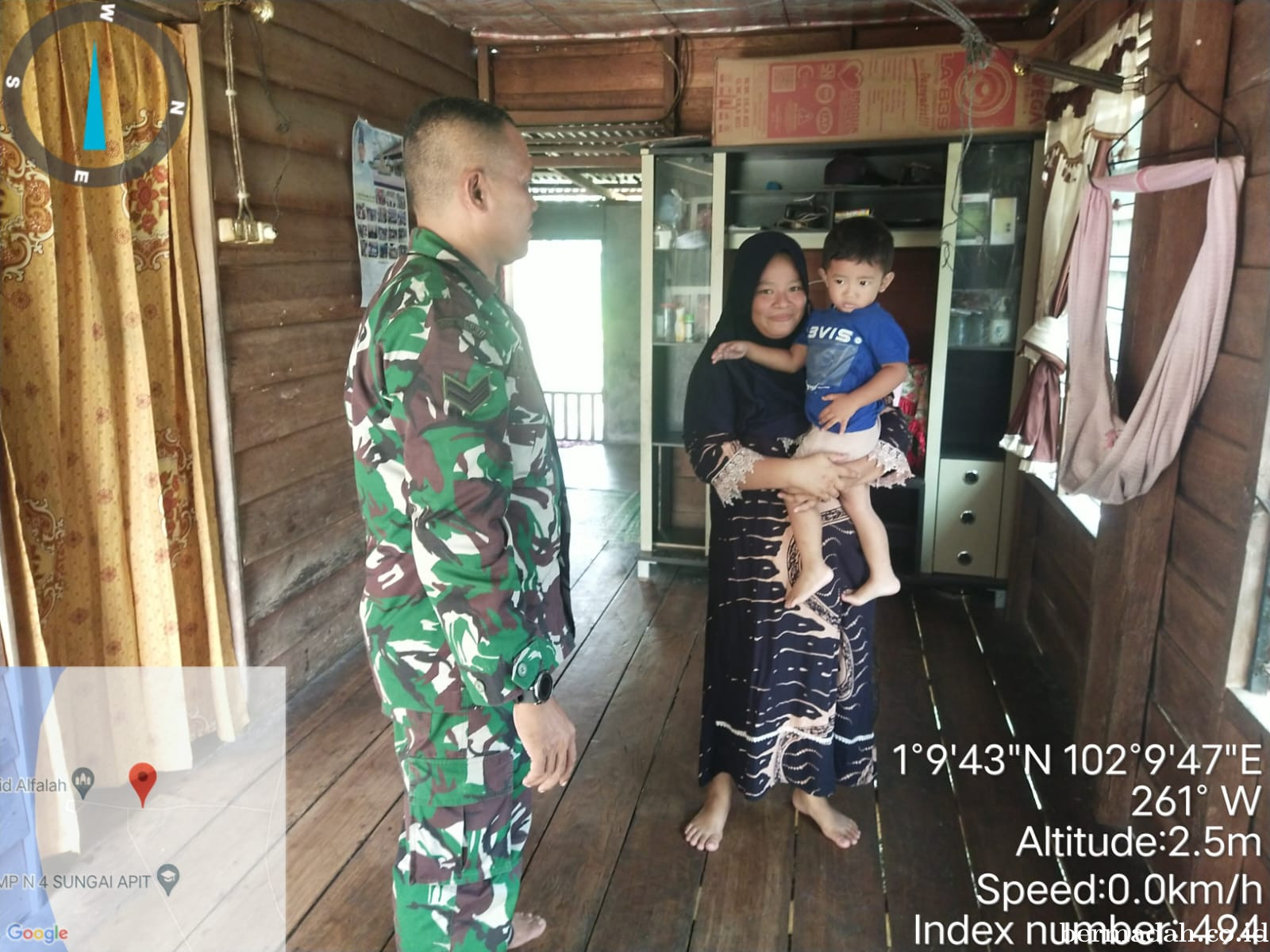 Rabu 8 Oktober, Babinsa Koramil 02/SA Follow Up/Mengunjungi Anak Asuh Stunting