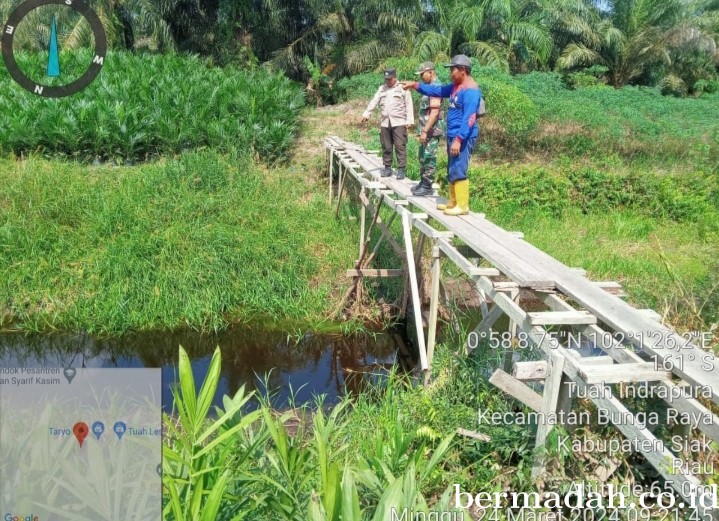 Penanggulangan Karhutla di lintas Wilayah Koramil 06/PWK Sabak Auh, Minggu 24 Maret