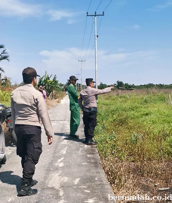 Kapolsek Kuala Kampar Pimpin Peninjauan Lahan Pertanian untuk Dukung Ketahanan Pangan Nasional